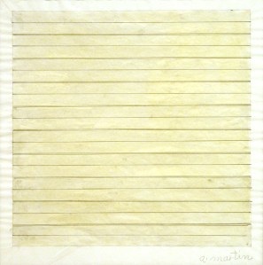 Drawing by minimalist artist Agnes Martin